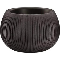 Горщик для квiтiв Prosperplast Beton Bowl круглий з вкладишем, 240 мм, чорний (65902-411)