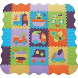 Дитячий ігровий килимок-пазл Baby Great Швидкий транспорт, з бортиком, 122х122 см (GB-M129V2E)
