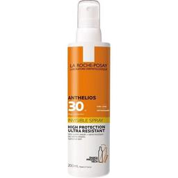 Солнцезащитный спрей La Roche-Posay Anthelios Spray Invisible, для чувствительной кожи тела и лица, SPF 30+, 200 мл
