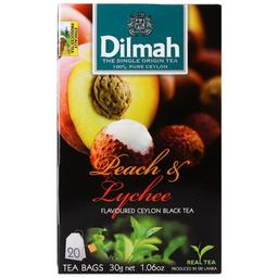 Чай чорний Dilmah Peach&Lychee, 30 г (20 шт. х 1.5 г) (896869)