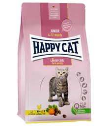 Сухой корм для для молодых кошек Happy Cat Junior Land Geflugel, со вкусом птицы, 300 г (70538)