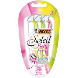 Бритва женская BIC Soleil Bella Colours, без сменных картриджей, 3 шт.