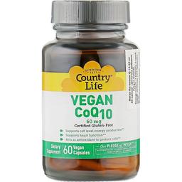 Диетическая добавка Веган Коэнзим Country Life Vegan CoQ10 60 мг 60 капсул