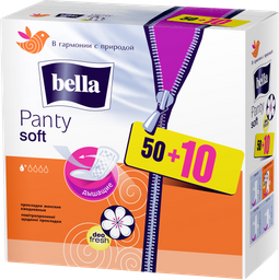 Ежедневные прокладки Bella Panty Soft deo fresh 50+10 шт.
