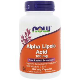 Альфа-ліпоєва кислота Now Foods Alpha Lipoic Acid 100 мг 120 вегетаріанських капсул