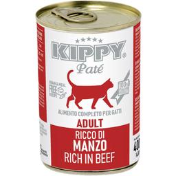 Вологий корм для котів Kippy паштет з яловичиною 400 г