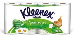 Трехслойная туалетная бумага Kleenex Aroma Care Ромашка, 8 рулонов