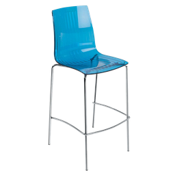 Барный стул Papatya X-Treme BSL, прозрачно-синий (783170)
