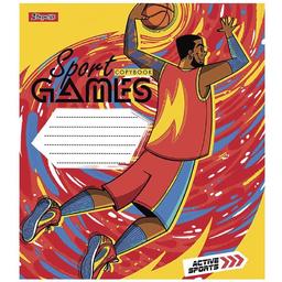Набір зошитів 1 Вересня Sport games, в клітинку, 18 аркушів, 25 шт. (766571)