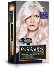 Краска для волос L’Oréal Paris Preference, тон 11,11 (Ультраблонд. Холодный пепельный), 174 мл (A8437701)