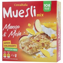 Батончик Cerealitalia Muesli Mix Манго й яблука зерновий 180 г (6 шт. х 30 г)
