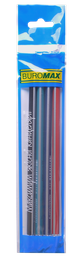 Олівець графітової Buromax трикутний, з гумкою, блістер, НВ, 4 шт. (BM.8510-4)
