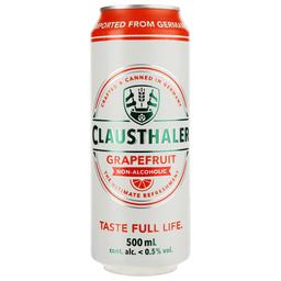 Пиво безалкогольное Clausthaler Grapefruit светлое, 0.25%, ж/б, 0.5 л