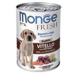 Вологий корм Monge Dog Fresh з Puppy телятина з овочами, 400 г