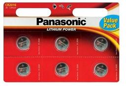 Литиевые батарейки Panasonic 3V CR 2016 Lithium, 6 шт. (CR-2016EL/6B)