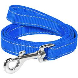 Повідець для собак Dog Extremе, нейлоновий, подвійний, 122х2,5 см, блакитний