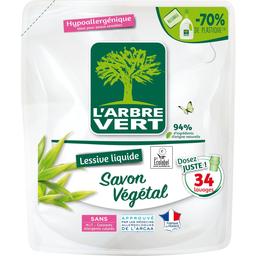 Жидкое средство для стирки L'Arbre Vert Растительное мыло запасной блок 1.53 л