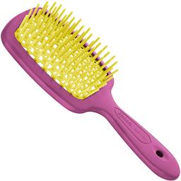 Щітка для волосся Janeke Small Superbrush, 17,5х7 см, рожева з жовтим