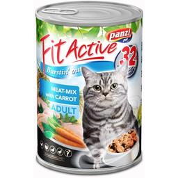 Вологий корм для котів FitActive Adult, м'ясний мікс, 415 г
