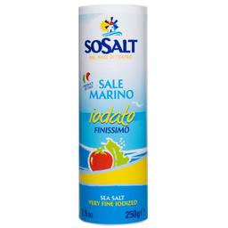 Соль морская йодированная экстра Sosalt, мелкого помола, 250 г (454030)