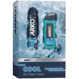Подарочный набор Arko Men Cool: Пена для бритья 200 мл + Гель для душа 260 мл