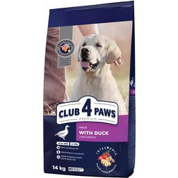 Сухой корм Club 4 Paws Premium для взрослых собак крупных пород, с уткой, 14 кг