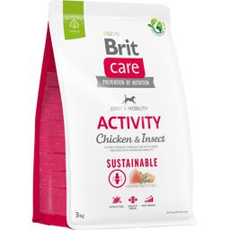 Сухой корм для собак с повышенной активностью Brit Care Dog Sustainable Activity, с курицей и насекомыми, 3 кг