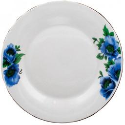Тарелка мелкая Оселя Цветы голубые, 23 см (21-206-055)