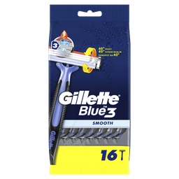 Одноразовые станки для бритья Gillette Blue 3 Smooth, мужские, 16 шт.