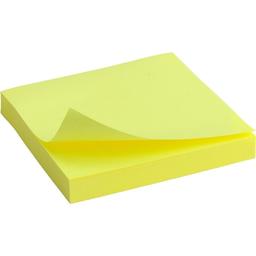 Блок паперу з клейким шаром Axent Delta 75x75 мм 100 аркушів, жовтий (D3414-11)