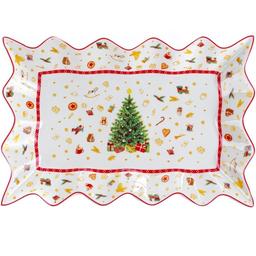 Блюдо Lefard Christmas Delight, 36 см, белый с красным (985-114)