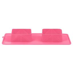 Складна миска Waudog Silicone, 38,5х23х5 см, рожевий (50807)