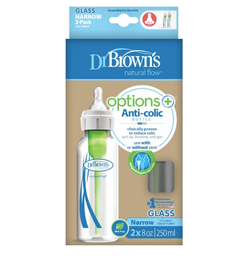 Бутылочка для кормления Dr. Brown's Options+, с узким горлышком, 250 мл, 2 шт. (SB82023-P2)