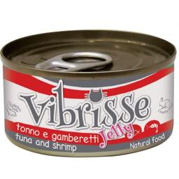 Вологий корм для котів Vibrisse Jelly, тунець креветки в желе, 70 г (C1018425)