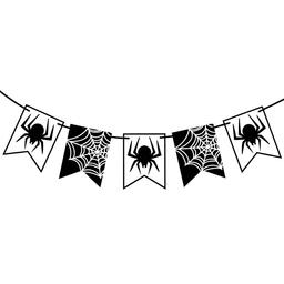 Гирлянда бумажная Yes! Fun Halloween Spider Флажки, 3 м (973628