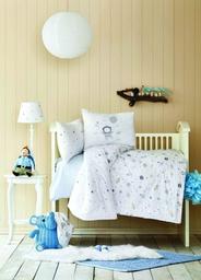 Комплект постельного белья для младенцев Karaca Home Space mavi 2020-2, ранфорс, разноцвет (svt-2000022246170)