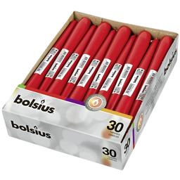 Свічки Bolsius конусні, 24,5 х2,4 см, червоний, 30 шт. (359741.1)