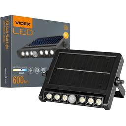Вуличний настінний світильник Videx LED IP54 600Lm 5000K автономний із сенсорним датчиком руху (VL-WLSO-025-S)