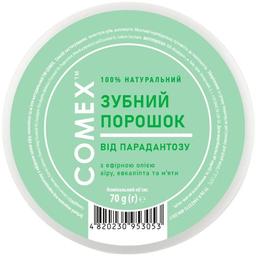 Натуральний зубний порошок Comex від пародонтозу, з ефірною олією аїру, евкаліпту та м'яти, 70 г