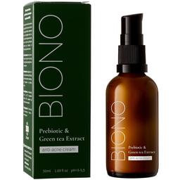 Крем анти-акне для лица Biono с пребиотиками и экстрактом зеленого чая 50 мл