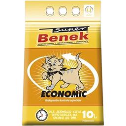 Бентонитовый наполнитель для кошачьего туалета Super Benek Economic натуральный 10 л