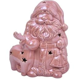 Фигурка декоративная Lefard Дед Мороз и олень с подсветкой 16 см (919-262)