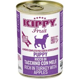 Влажный корм для щенков Kippy Fruit паштет с индейкой и яблоками 400 г