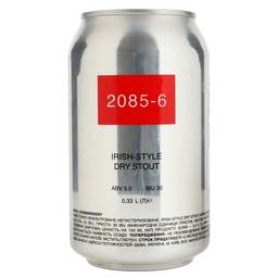 Пиво 2085-6 Irish-Style Dry Stout, темне, нефільтроване, 5%, з/б, 0,33 л (842346)