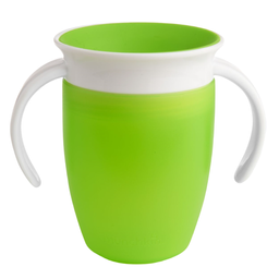 Чашка-непроливайка Munchkin Miracle 360 с ручками, 207 мл, зеленый (012443)