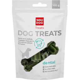 Ласощі для собак Waudog Treats Стоматологічна паличка зі смаком шпинату та ванілі 100 г