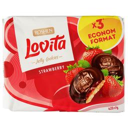 Печиво Roshen Lovita Jelly Cookies Strawberry 420 г (889198)
