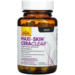 Вегетаріанська добавка Country Life Maxi Skin CeraClear 60 капсул