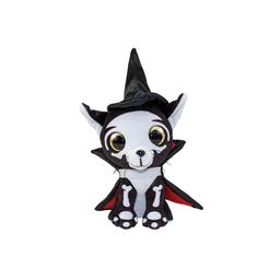 Мягкая игрушка Lumo Stars Кот Halloween Spooky, 15 см, серый с черным (54984)