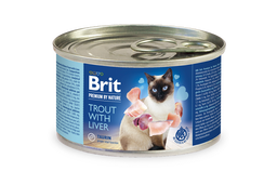 Вологий корм для котів Brit Premium by Nature Trout with Liver, форель з печінкою, 200 г